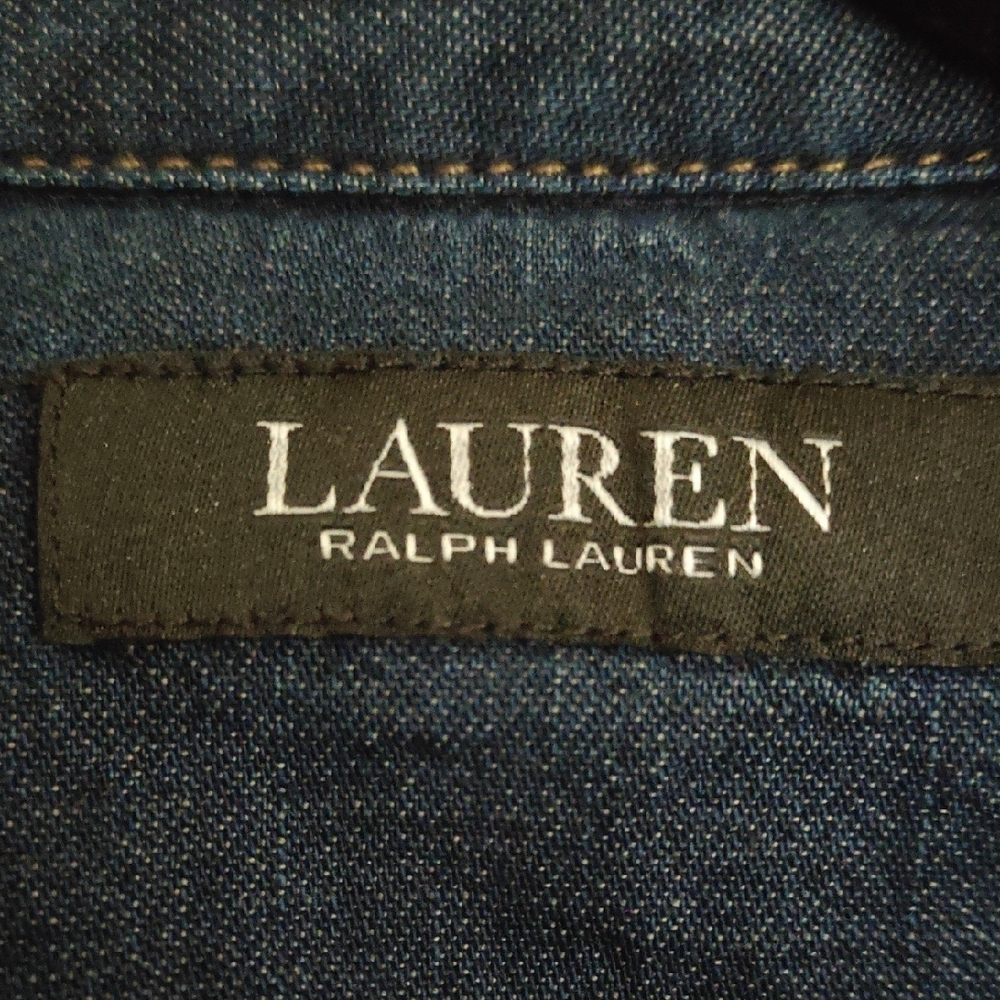 Ralph Lauren Dark Blue Denim Trench Dress - Picture 2 of 6